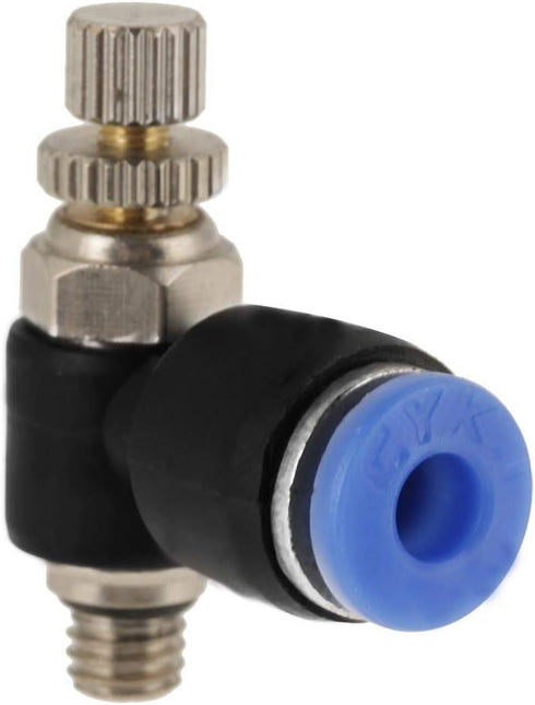 20Pcs OD 4mm Tube M5 Push to Connect Fittings - Pneumatic Air Flow Speed Control Valve