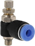 20Pcs OD 4mm Tube M5 Push to Connect Fittings - Pneumatic Air Flow Speed Control Valve