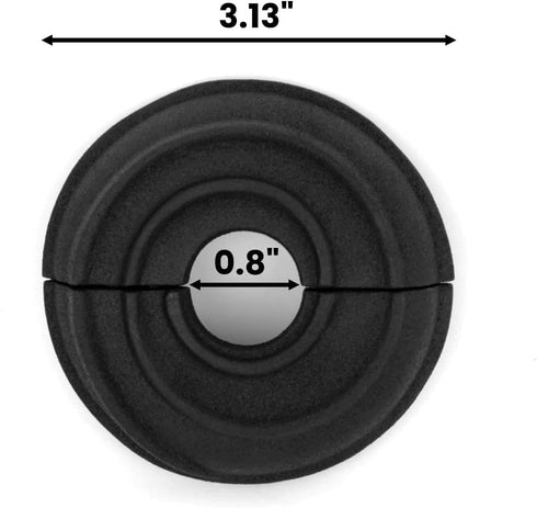 Renovators Supply Manufacturing Escutcheon Plate, 3.13 in OD, 1/2 in IPS, Lacquered Black Finish Aluminum