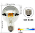Bulbs,Dimmable,LED Bulbs,Silver Bulb,Mirror 6W (60W G80/G25 Bulb,E26 2700K,for Pack 2 LUXON Half Chrome Light Edison
