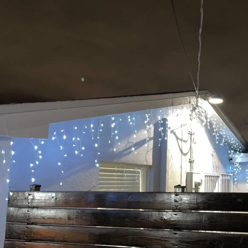 YASENN 300LED Icicle Style String Lights, 29.5FT Connectable with 8 Lighting Modes for Home Garden Decor