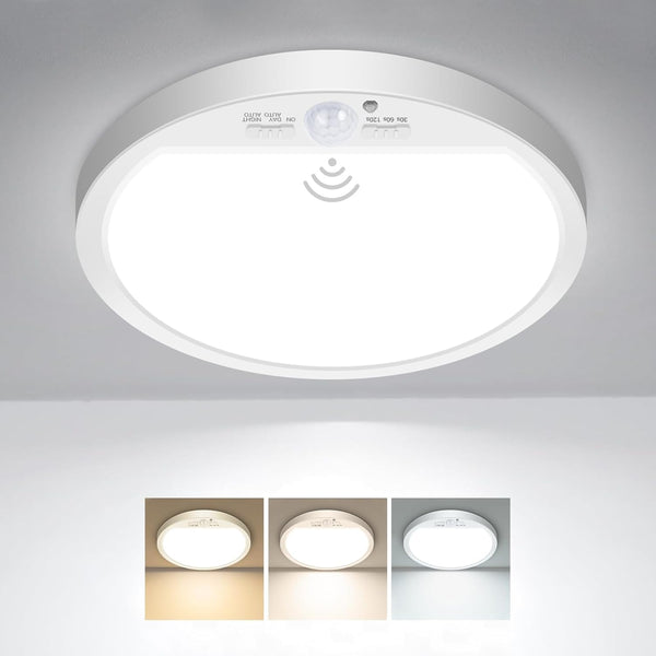 slochi Motion Sensor Light Indoor Wired, 8.7 Inch 3000K/4000K/6500K Closet Lights Motion