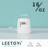 LEEOTYI Ceramic Farmhouse Pen Holder, 16 oz Pencil Organizer, White