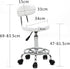 Volowoo Semi-PU Leather Nylon Stool,Multi-Purpose Adjustable Spa Bar Stool on Wheel for Work, Office, Desk, Salon