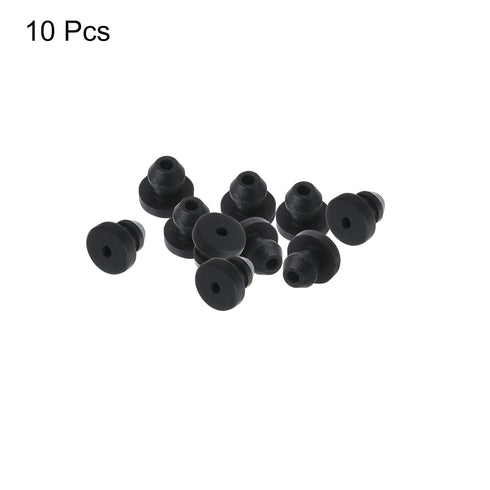 MECCANIXITY 10Pcs Snap Rubber Grommet Hole Plug, Dia 5.5mm ID 3mm H 8mm Seal for Electrical Box Cable Pipe