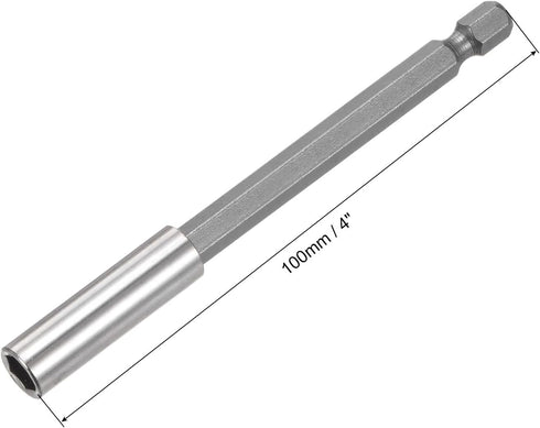 uxcell 10pcs 1/4 Inch Hex Shank by 4 Inch Magnetic Bit Holder Extension, Quick Release Screwdriver Drill Power Tool
