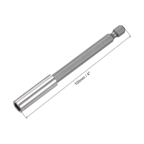 uxcell 4pcs 1/4 Inch Hex Shank by 4 Inch Magnetic Bit Holder Extension, Quick Release Screwdriver Drill Power Tool