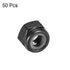 uxcell M4 x 0.7mm Hex Lock Nuts, Carbon Steel Nylon Insert Self-Locking Nuts, 50Pcs Black