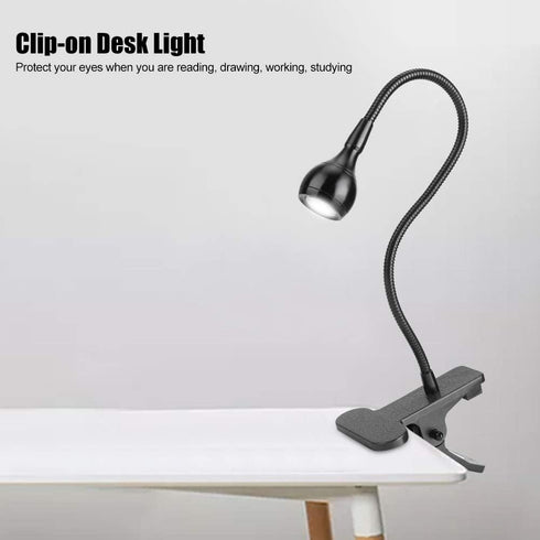 Yosoo LED Clamp, USB Flexible Clip On LED Desk Light, Bedside Night Lamp for Reading and Study