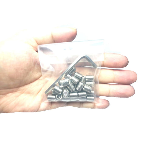 ZDingTech 50pcs Set 5/16-24 3/8" inch 304 Set 5/32 Wrench.(3/8" Screws x Stainless Steel Allen Head Hex Socket Screws