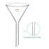 StonyLab 2-Pack Heavy Wall Borosilicate Glass Funnel, Short Stem 75mm Diameter