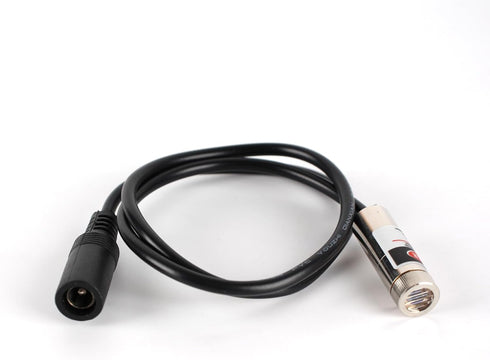 650nm Red Line Laser Module, Industrial Adjustable Focus Laser Module, Line Length 19.7 , DC Plug Diameter 10mm