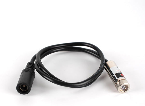 650nm Red Line Laser Module, Industrial Adjustable Focus Laser Module, Line Length 19.7 , DC Plug Diameter 10mm