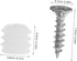 200pcs NUOBESTY Plastic Hinge Dowel Inserts Self-Tapping Screws for Cabinet Door Repair and Installation Plastic