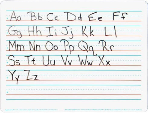 Two-Sided Primary Lined Dry Erase Boards, Non-Magnetic, 6 Boards
