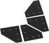 2020 Series Black L Shape Joint Plate Bracket Kit - 4pcs Joint Plate, 20pcs M5 T-Slot Nuts