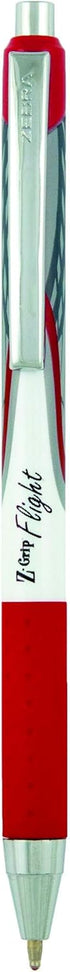 Zebra Pen Z-Grip Flight Retractable Ballpoint Pen, Bold Point, 1.2mm, Red Ink, 12-Count by Zebra