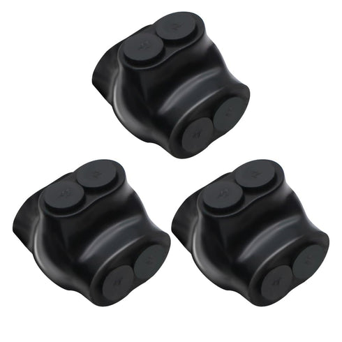 MAKERELE 3-Pack Insulated Inline Splice/Multi Tap Connectors, 4-14AWG 2 Port Pre-Filled Oxide