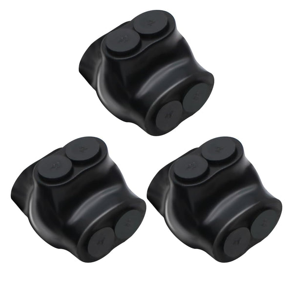 MAKERELE 3-Pack Insulated Inline Splice/Multi Tap Connectors, 4-14AWG 2 Port Pre-Filled Oxide