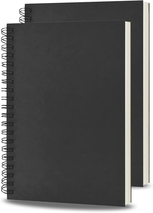BoAn Spiral Notebooks Journal, 8.5” x 11”, 2 Pack A4 Large Note Book for Work Note Taking, 76 Pages / 38 Sheets.