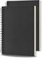 BoAn Spiral Notebooks Journal, 8.5” x 11”, 2 Pack A4 Large Note Book for Work Note Taking, 76 Pages / 38 Sheets.