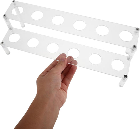 12-hole Beaupretty Acrylic Ice Cream Cone Display Stand, Reusable Ice Cream Cone Holder for Popcorn and Dessert