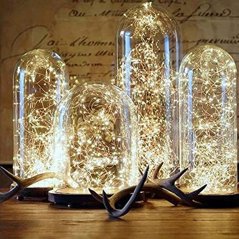 kkhouse 1M 2M 3M 5M 10M 1M 10Led) by Battery Copper Wire LED String Lights Christmas Decorations for Home New Year