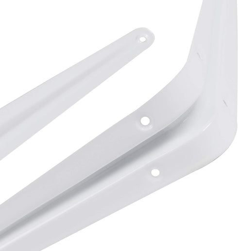 24 Packs 10 12 Inch KINJOEK x Shelf Brackets, Heavy Duty Metal Wall Corner Angle Shelving White Shelf Brackets