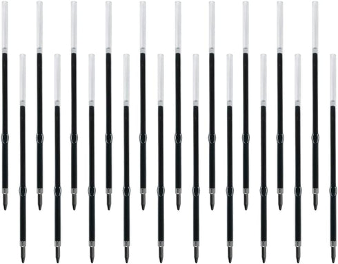 Ballpoint Pen with Stylus Tip, Soft Touch Click Pen, 2 in 1 Metal Pens, Medium Point (20 pcs Black refills)