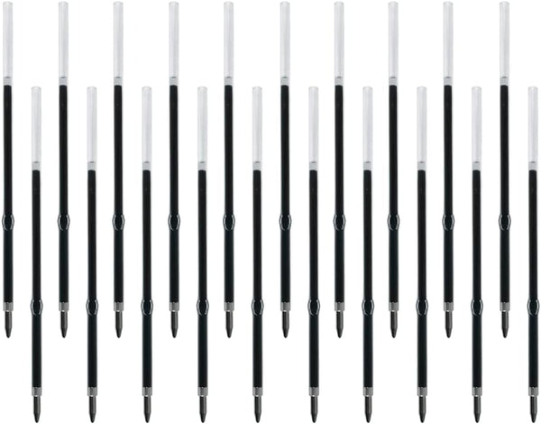 Ballpoint Pen with Stylus Tip, Soft Touch Click Pen, 2 in 1 Metal Pens, Medium Point (20 pcs Black refills)