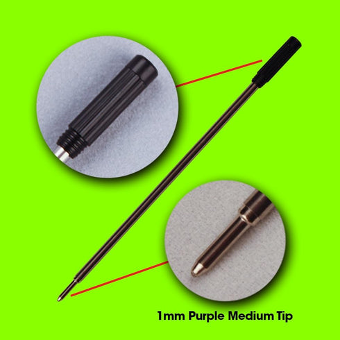 Jaymo Replacement for Cross 8513 Ballpoint Pen Refill - 6 Black, Measures 4.563 in / 116 mm Long
