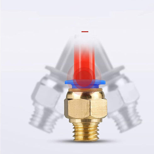 PC4-M5 Push to Connect Fittings, 4mm Tube OD x M5 Thread, Straight Pneumatic Quick Fitting (10Pcs)