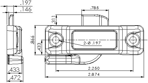 Vision Hardware 31621WHITE Composite Window Sash Sweep Lock
