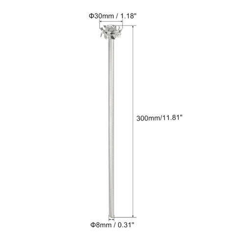 MECCANIXITY 304 Stainless Steel Stirring Rod 11.81" Length Dispersion Machine Stir Sticks with 1.18" ID Dispersion Disc for Laboratory, Industrial