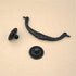HAOWwW Closet 112mm (NO.175) Drawer Pulls Black Double Hole Coffee Table Nightstand Antique Zinc Alloy Hanging Pull