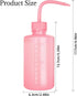 Tatoo Lash squeeze Bottle,Safety Rinse Bottle, Plastic Squeeze Medical Lab Washing Bottle (2*pink, 250ml)