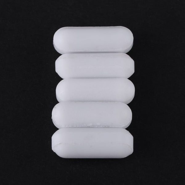 5pcs PTFE Magnetic Stirrer Mixer Stir Bar, White Color, Laboratory Stir Plate Bar (7X30mm)