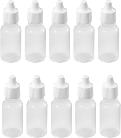 24pcs 10ml Empty Plastic Dropper Bottles, Squeezable Eye Liquid Dropper