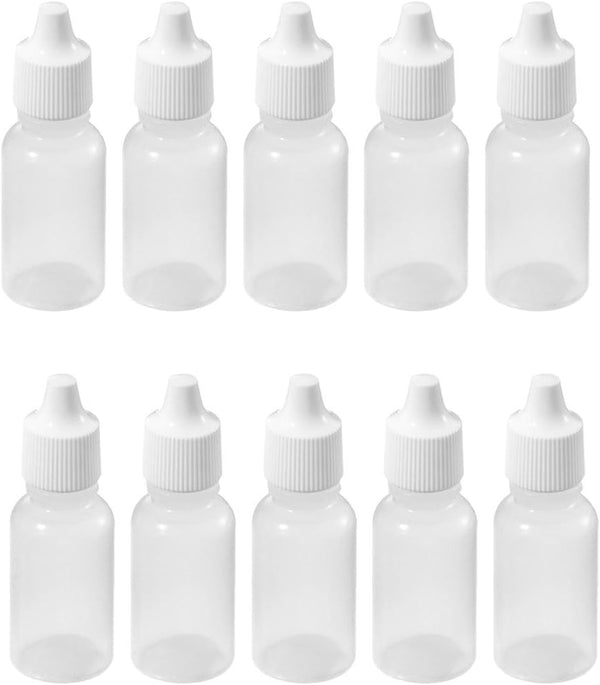 24pcs 10ml Empty Plastic Dropper Bottles, Squeezable Eye Liquid Dropper