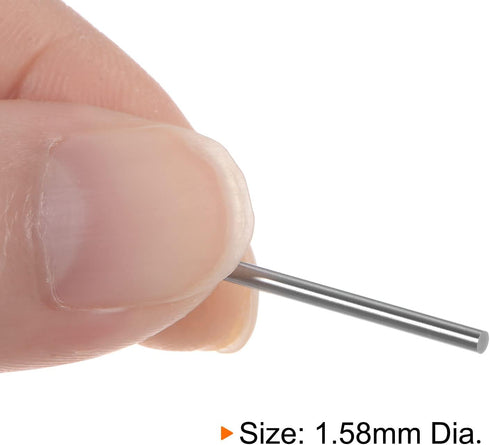 HARFINGTON 0.0622" Pin Gage, 1.58mm Diameter Metric Tolerance Class X Plug Gage Pin for Bearing Steel