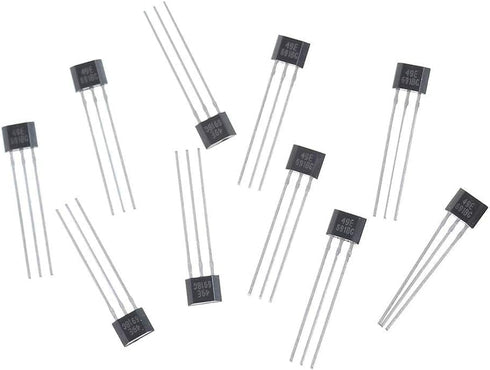 10Pcs Black Hall Element 49E, Oh49E, Ss49E Linear Sensor Hall Effect Sensors for Industrial Electrical