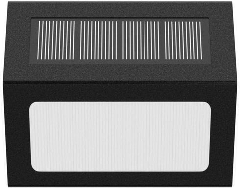 XLUX 6 Pack Solar Lights for Steps Decks Pathway Yard Stairs Fences, LED lamp, Rainproof, Black Metal Housing
