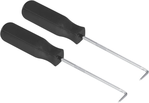 PATIKIL O-Ring Picks 90 Degree, 142mm, 2 Pcs Oil Seal Gasket Precision Screwdriver Puller Remover Tool, Black