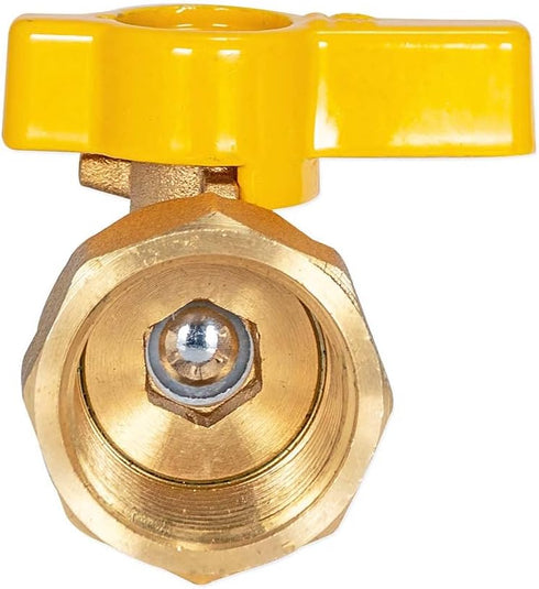 Eastman Straight Gas Brass Ball Valve, 3/4 in FIP x 1/2 in OD Flare Female