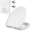 YNR Toilet Seat with Slow Close Hinges, Standard Elongated Toilet Seat with