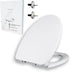 YNR Toilet Seat with Slow Close Hinges, Standard Elongated Toilet Seat with