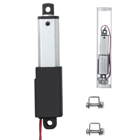 1.2 Inch Stroke Micro Linear Actuator, 12V 42.2lbs/188N Speed 0.2"/sec with Mounting Brackets, for Robotics, Home