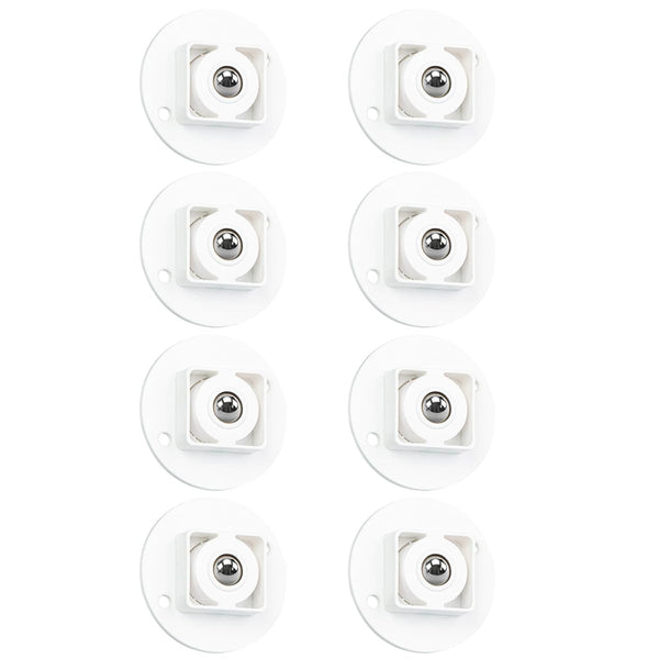 Ciieeo 8pcs Adhesive Case Wheels Sticky Swivel Caster Rollers for Storage Boxes