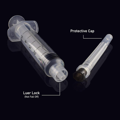 5ml/cc Lab Supplies with Luer Lock 22 Ga, Individually Wrapped, 20 Pack