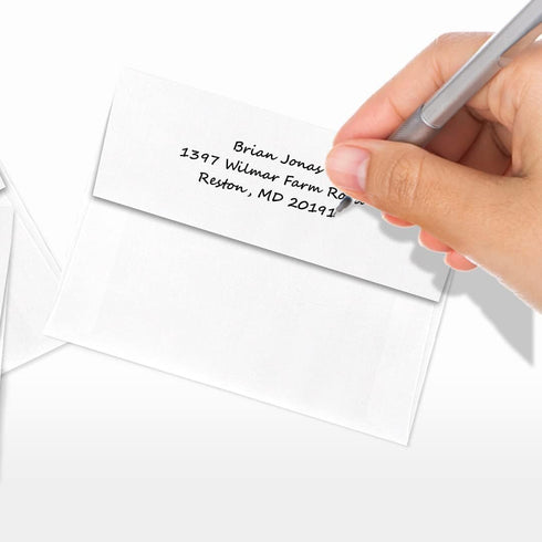 LUXPaper A2 Invitation Envelopes | 50 Qty | Peel & Press | 4 3/8" x 5 3/4" | White Linen | 80lb. Text